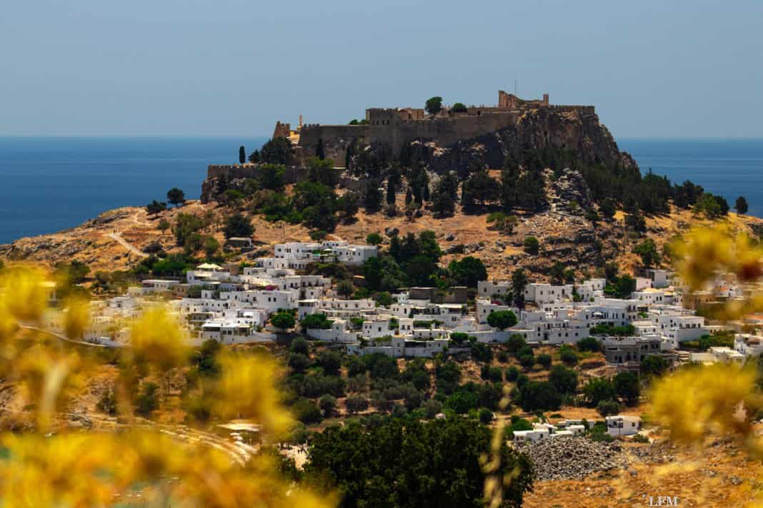 Historische Stadt Lindos auf Rhodos, Griechenland