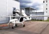 Elektroflugzeug Pipistrel Velis auf dem Flug zur Nordsee