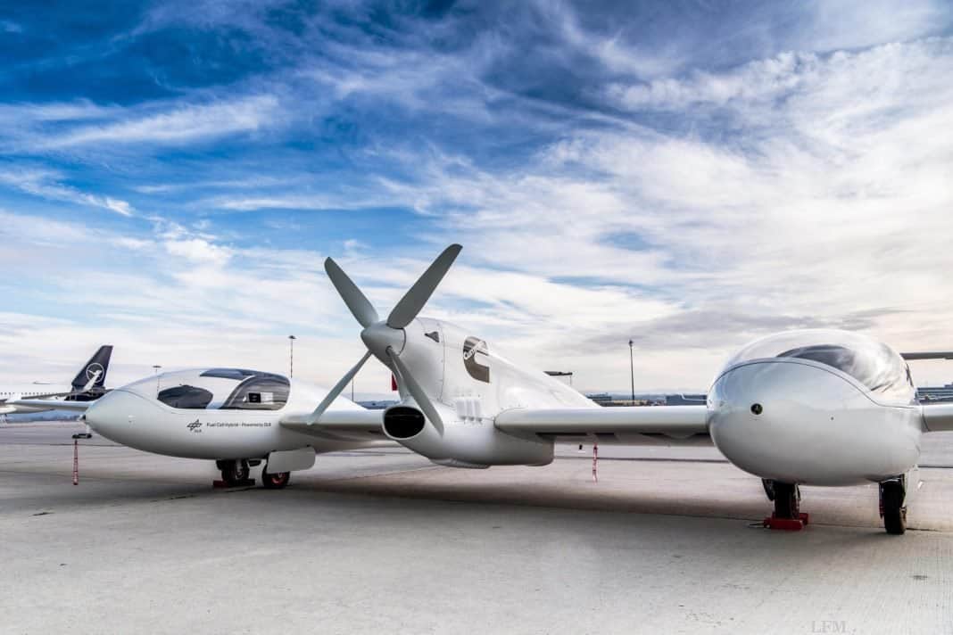 Hy4 Flugzeug mit Wasserstoff-Brennstoffzellen und vier Sitzen