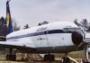 B707 heute: Die B707-430 - Traditionsmaschine von Hamburg Airport an ihrem heutigen Standort im nördlichen Bereich des Flughafengeländes nahe der Betriebsfeuerwehr.