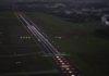 Anflug auf den Bodensee-Airport bei Nacht