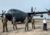 C-130J Hercules am Fliegerhorst Évreux in der Normandie mit Besatzung und Mechaniker