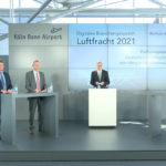 Branchengespräch Luftfracht 2021, v.l. Hoppe (BARIG), Vanneste (Cologne Airport), von Randow (BDL), Prümm (Fraport)