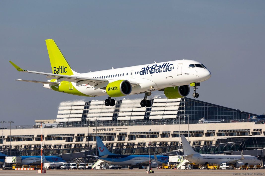 airBaltic am Flughafen Stuttgart