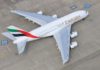 Emirates A380 EK auf der Startbahn