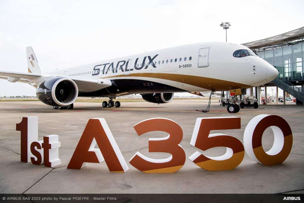 STARLUX bekam ihren ersten Airbus A350 von Airbus ausgeliefert. Es ist das erste Großraumflugzeug für die Airline überhaupt.