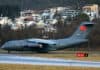 Militärisches Transportflugzeug Xian Y-20 der China Air Force am Flughafen Innsbruck gelandet