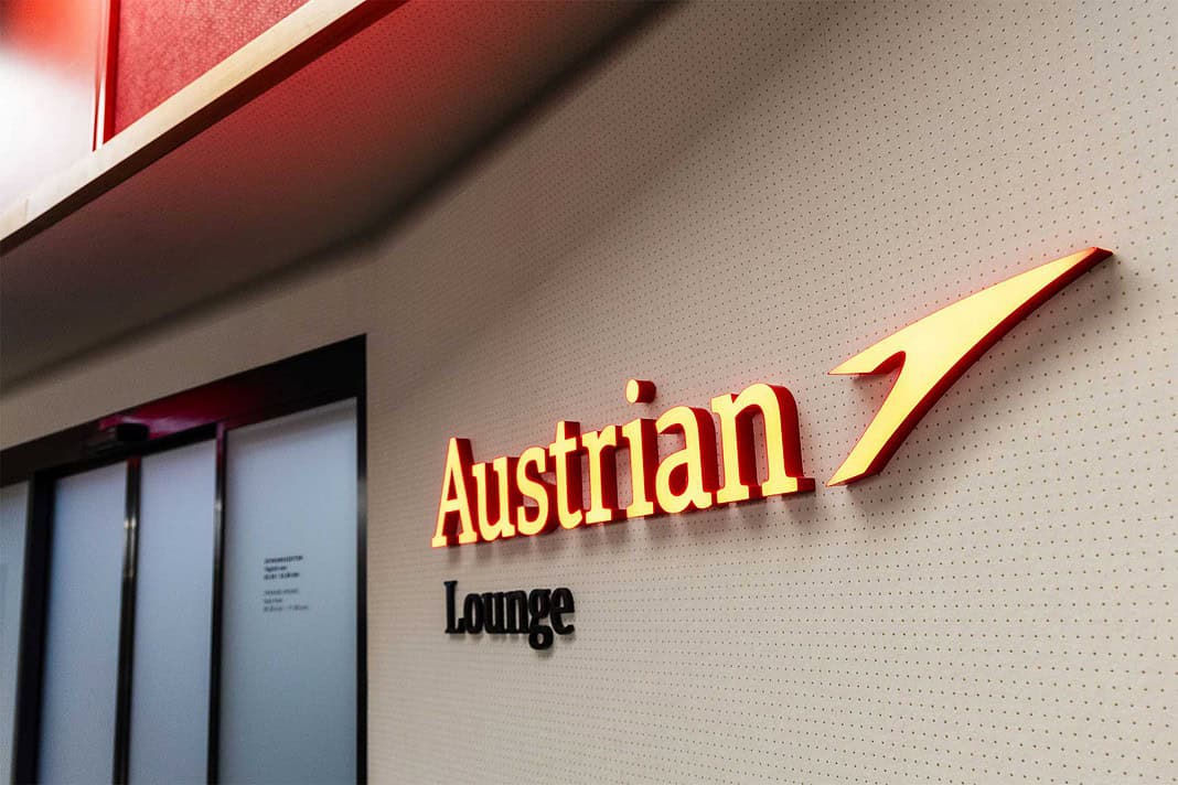 Austrian Lounge bei den G-Gates im Non-Schengen Bereich am Flughafen Wien