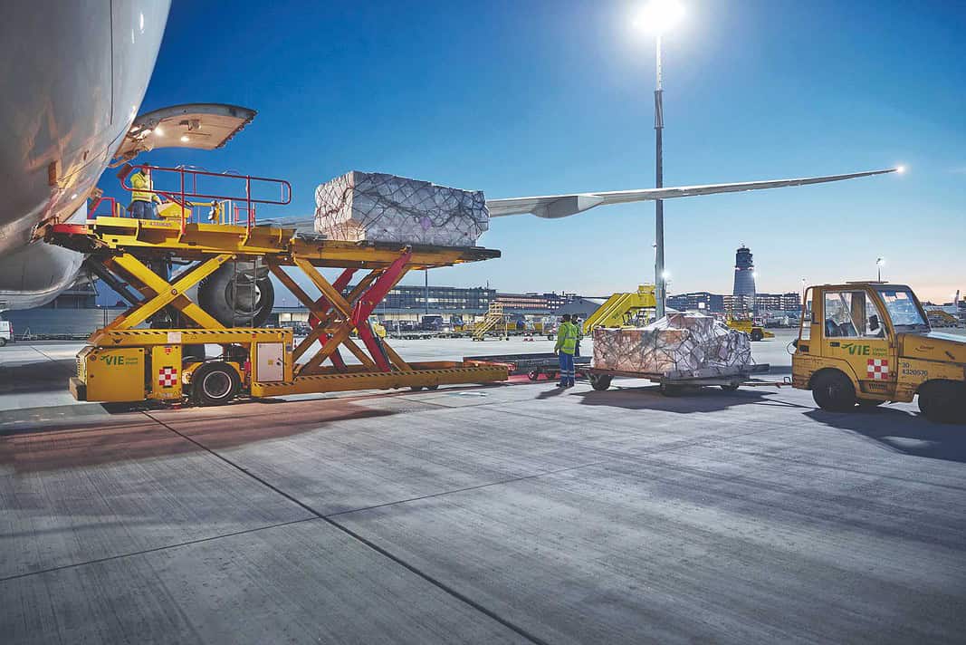 Der Flughafen Wien verzeichnet in Q1-3/2024 starke Zuwächse bei Luftfracht.