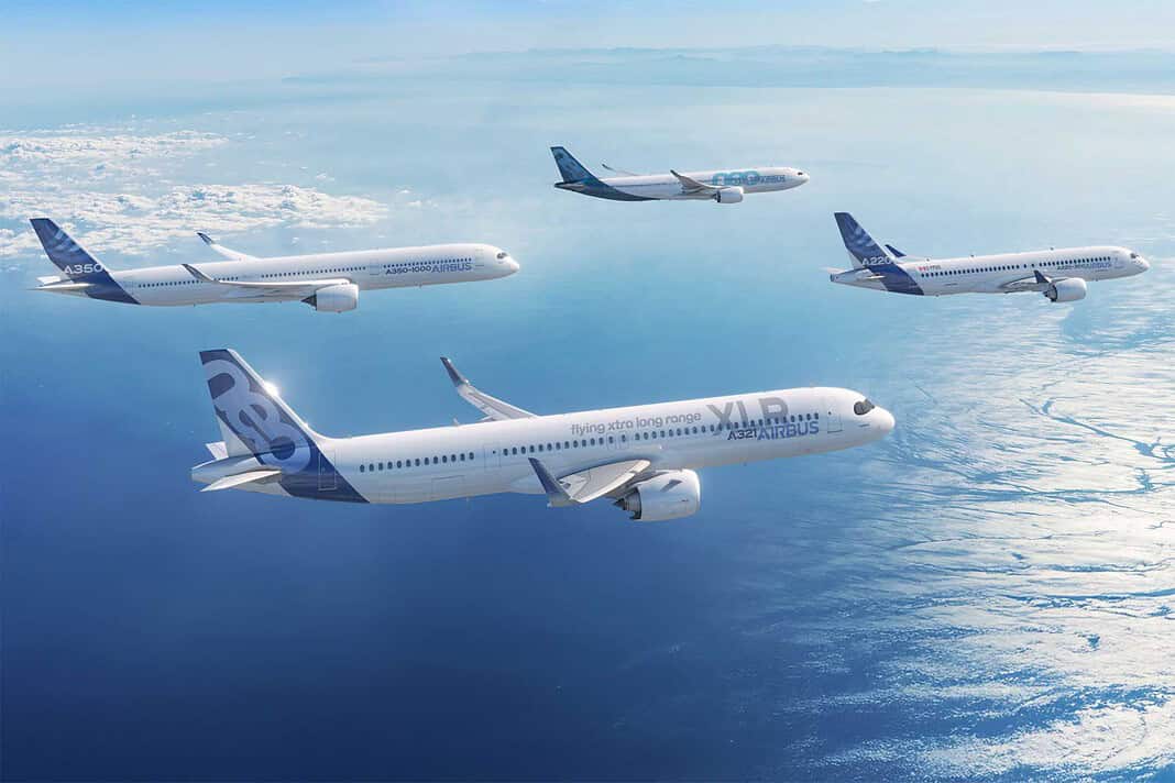 Airbus A220, A321XLR, A330neo, A350