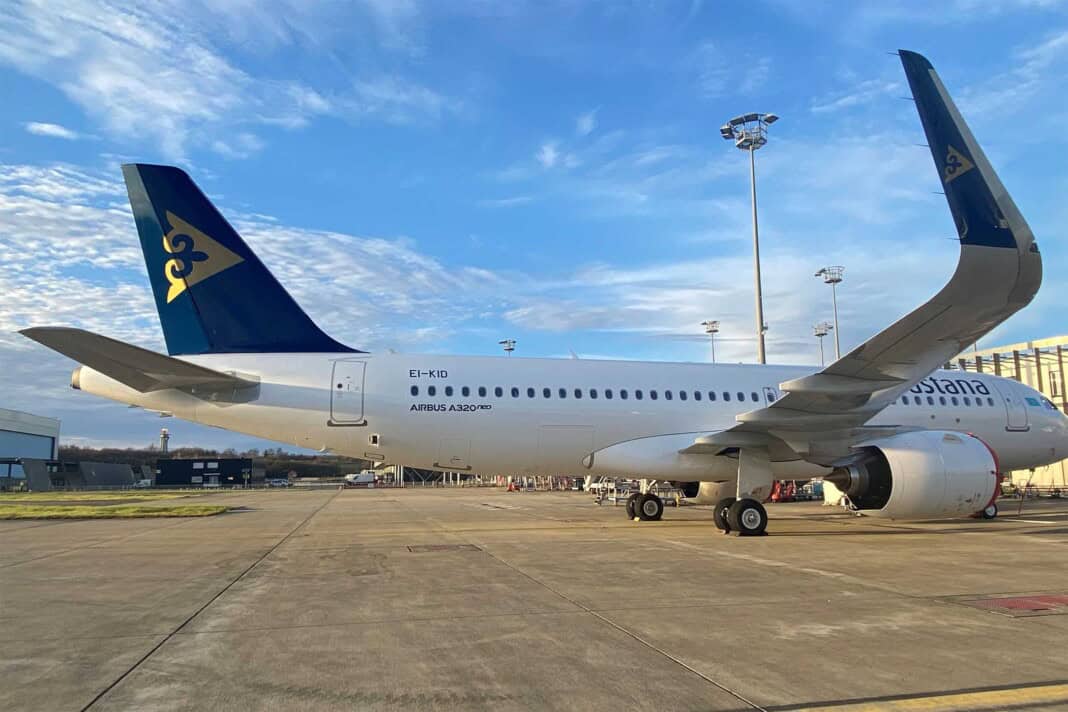 Air Astana Airbus A320 on the apron