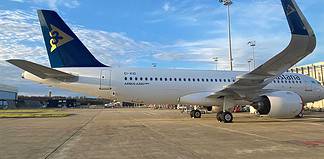 Air Astana Airbus A320 on the apron