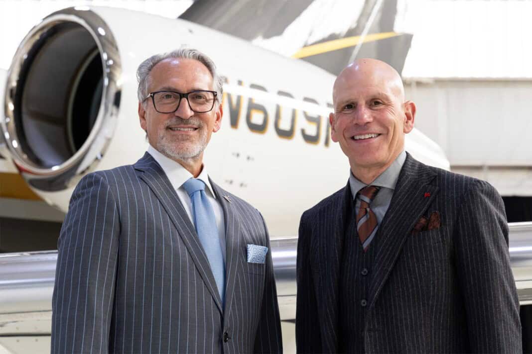 Michael Amalfitano (President and CEO of Embraer Executive Jets) and Michael Silvestro (CEO of Flexjet)