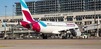 Eurowings auf dem Vorfeld des Flughafen Stuttgart